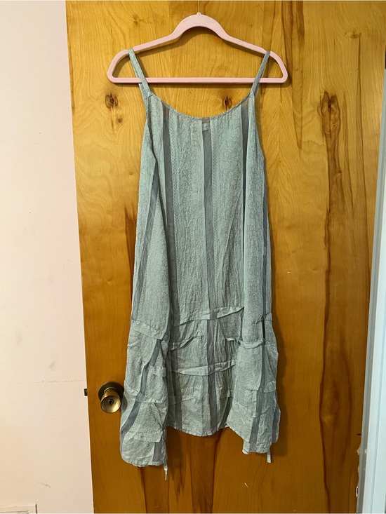 Krista Larson Dresses & Skirts - Krista Larson Light Green Textured Spaghetti Strap Sundress Layering Piece